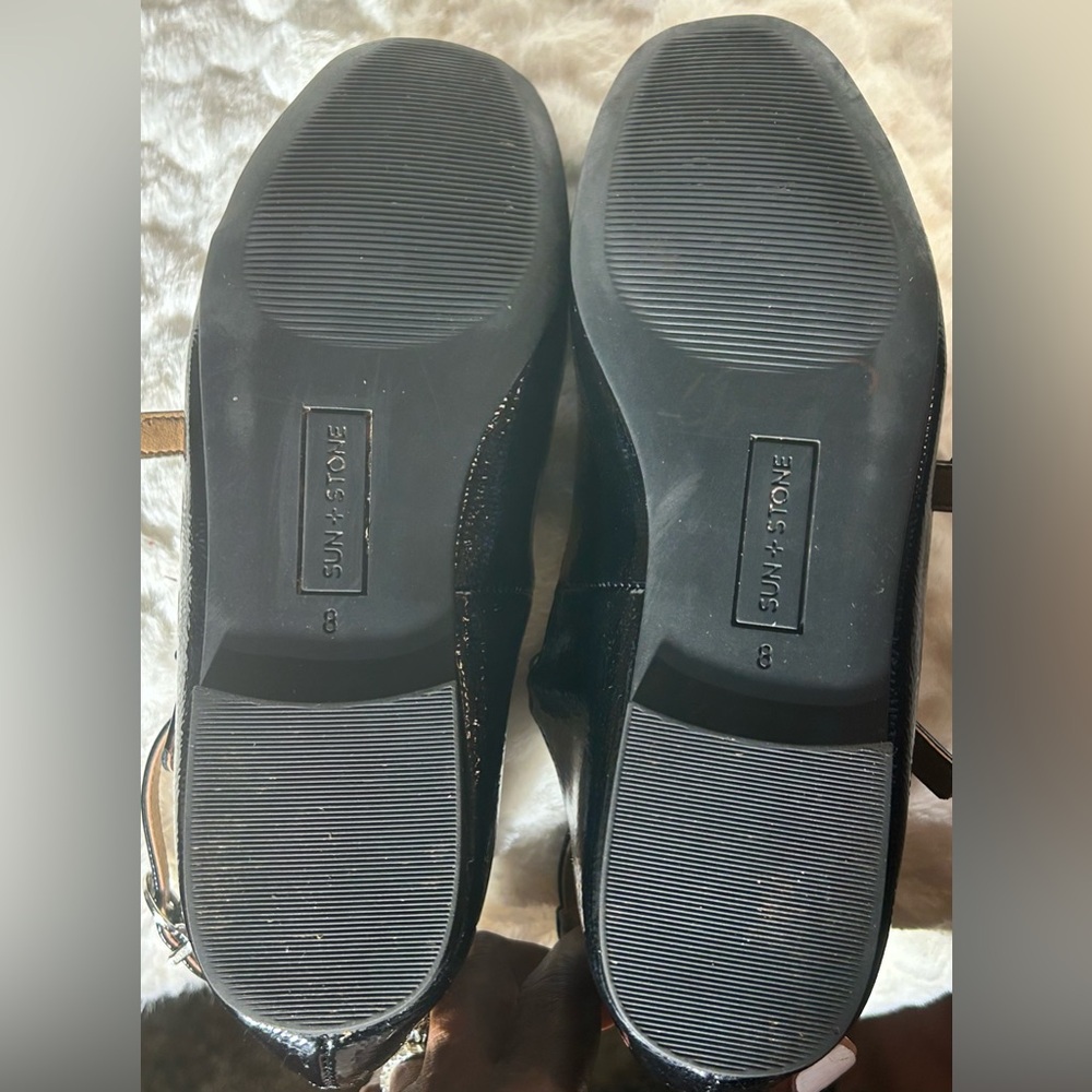 Sun Stone mary Jane ballet triple buckle strap square toe women’s flats size 8M - Picture 11 of 11